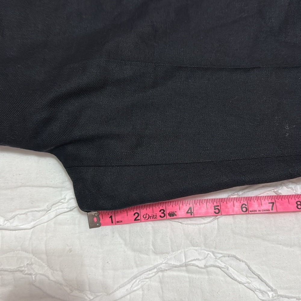 Like New J. Crew Kate Linen Blend Straight Leg Stretch Pants, Black 0 - Picture 7 of 9